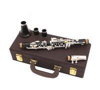 Clarinete en miniatura Eb 17 llaves Clarinete profesional Ébano Clarinete plateado Llave Es tono dulce
