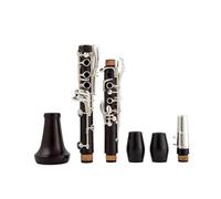 Clarinete en miniatura Ligero y fácil de sostener Clarinete de ébano profesional BB tune 17 diapasón de cobre plateado Clarinete de madera maciza