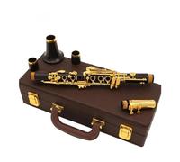 Clarinete en miniatura profesional EB 18 teclas clarinete de ébano clarinete chapado en oro clave e grasa dulce tono
