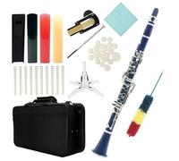 Clarinete En Si Bemol Azul Oscuro 17 Teclas Kit De Clarinete De Resina ABS Con Estuche Rígido Y Accesorios