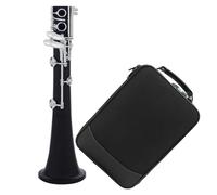 clarinete en Sib Clarinete profesional de 17 teclas cuerpo de ABS teclas de cobre y níquel con estuche fácil de tocar con un sonido hermoso