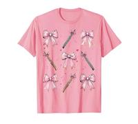Clarinete Instrumento Clarinetista Chica Coqueta Arco Rosa Mamá Camiseta