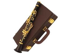 Clarinete Instrumento musical profesional Eb Key Clarinete de 18 teclas Teclas chapadas en oro de ébano de cuerpo completo