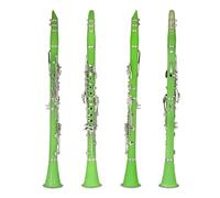 Clarinete miniatura Clarinete 17 teclas Bb B tono plano Bachelita profesional sonido realista y conmovedor(verde)