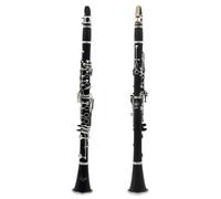 clarinete miniatura Clarinete 17 teclas Bb B tono plano Baquelita profesional sonido más realista y conmovedor(Negro)