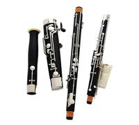 clarinete miniatura Clarinete bajo profesional de tamaño completo tono C 2 bocas plateado con estuche 26 teclas níquel plateado tono c