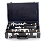 Clarinete musical de ébano, clarinete chapado en plata, tono G, respuesta rápida, buena elasticidad y no se deforma fácilmente.