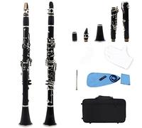 Clarinete Negro 17 Llaves BB B Tono Plano Bakelite Clarinet Con Caja De Instrumentos Musicales Clarinetes