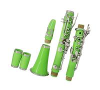 Clarinete plano Bb de 17 teclas, tono plano, instrumento de viento de madera profesional, Material de baquelita, color verde Instrumentos De Clarinete