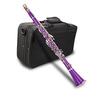 Clarinete Profesional BB Clarinete ABS 17-Key Cupronickel Plated Nickel Purple Clarinete Kit