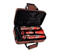 Clarinete Profesional Clarinete ABS de 17 teclas instrumento de color si bemol para principiantes examen profesional(Red)