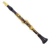 Clarinete Profesional Clarinete Con Cuerpo De Tubo De Ébano En Tono Sib De 17 Teclas, Teclas Chapadas En Oro De Cobre Y Níquel, Clarinete Con Estuche