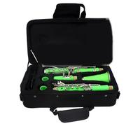 Clarinete Profesional Clarinete de resina ABS multicolor de 17 teclas instrumento de viento madera profesional en clave Bb B con piezas de caja de lengüeta(Green)
