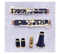 Clarinete Profesional Cuerpo De Ébano Clarinete Bb Tune 17 Teclas Cuerpo De Madera Maciza Teclas Plateadas Clarinete Con Estuche