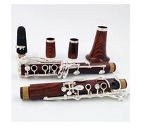 Clarinete profesional Dalbergia Retusa/Cocobolo BB 18 teclas, clarinete exquisito de madera maciza bañado en plata