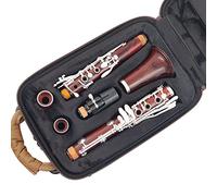 Clarinete Profesional Madera Cocobolo Sib Chapado En Plata Llaves Sib Klarnet Clarinetes (Color : Cocobolo wood)