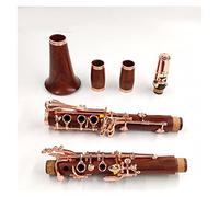 Clarinete Profesional Rosewood BB/Rose Llaves De Oro Chapado SIB Klarnet Clarinetes (Color : M16)
