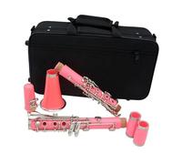 Clarinete Rosa De 17 Teclas En Tono Sib Cuerpo De Resina ABS Teclas Niqueladas Clarinete Con Estuche Y Accesorios