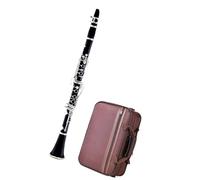Clarinete Set Clarinete De Ébano, Instrumento De Viento Profesional Niquelado De Latón Plano En Si Bemol De 17 Teclas, Clarinete De Baquelita (Color : 501)
