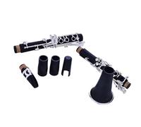 Clarinete Set Clarinete Francés Baquelita Si Bemol 17 Teclas Plateadas Para Principiantes Superficie De Examen De Rendimiento Plateada