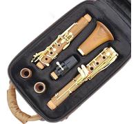 Clarinete Set Clarinete Profesional De Madera Bb Chapado En Oro 18 Teclas Clarinete Color Madera Color Rojo (Color : Guatamalense)