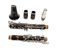 Clarinete Si Bemol Clarinete | Ébano natural de 17 teclas(Nickel Plated)
