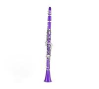 Clarinete Sib Clarinete B Para Estudiantes Principiantes Clarinete Si Bemol Clarinete De 17 Teclas Con Estuche Correa Con Soporte 2 Barriles(Purple)