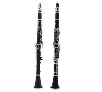 Clarinete Sib Clarinete B Plano Baquelita Niquelado Tubo Negro 17 Teclas Adulto Principiante Instrumento De Juego De Prueba