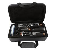 Clarinete Sib Clarinete B Tubo Negro Plano 17 Teclas Teclas De Cobre Blanco Banda De Actuación Profesional Para Principiantes