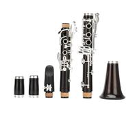 Clarinete Sib Clarinete Bb Madera Ébano Botones Plateados 17 Teclas Clarinete G51