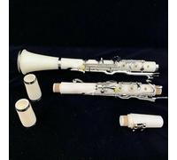 Clarinete Sib Clarinete Con Llave G Madera De Ébano Teclas Plateadas Blancas Buen Material Y Sonido Con Estuche