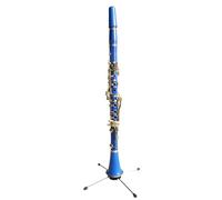 Clarinete Sib Clarinete De 17 Teclas De Color Tubo Negro Clarinete Profesional Para Principiantes Tecla Plana B Aspecto Hermoso(Lake blue)