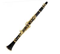 Clarinete Sib Clarinete De Baquelita De Dos Secciones Doble De 17 Teclas/instrumento De Viento Negro Instrumento De Clarinete De Examen De Calificación Para Principiantes(C)