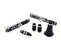 Clarinete Sib Clarinete Estándar Tubo Negro Baquelita Si Bemol Llave 17 Teclas Plateadas Para Principiantes Para Tocar Y Tomar Exámenes