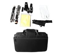 Clarinete Sib de Plástico Técnico, Llaves Ni Plateadas, Kit Completo con Accesorios - Sonido Profesional, Durabilidad Mejorada, Ideal para Músicos Avanzados y Estudiantes