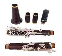 Clarinete Sib Grenadilla Chapado En Oro 17 Llaves Cobre-Níquel Sib Klarnet