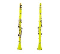 Clarinete Sib Juego De Clarinete Bb De 17 Teclas ABS Amarillo Con Kit De Doble Barril Para Jugadores Principiantes