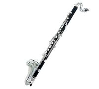 Clarinete Sib Teclas Plateadas Clarinete Bajo Bb Tune Instrumento De Baquelita De Calidad Profesional Con Estuche