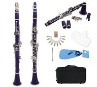 clarinetes Clarinete Sib 17 Teclas Con Estuche Juego De Clarinete Profesional Para Principiantes clarinete profesional (Color : Purple)