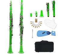 clarinetes Clarinete Sib 17 Teclas Con Estuche Juego De Clarinete Profesional Para Principiantes clarinete profesional (Color : Green)