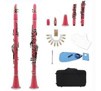 clarinetes Clarinete Sib 17 Teclas Con Estuche Juego De Clarinete Profesional Para Principiantes clarinete profesional (Color : Pink)
