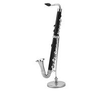 Clarinetes de madera para principiantes clarinete bajo compacto estuche incluido soporte ideal para dormitorio sala y decoración instrumento musical miniatura