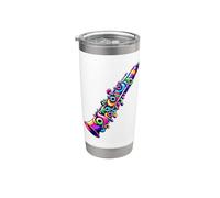 Clarinetista De Instrumentos De Clarinete De Arte Pop Vaso térmico de acero inoxidable de doble pared