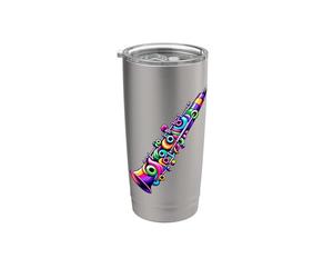 Clarinetista De Instrumentos De Clarinete De Arte Pop Vaso térmico de acero inoxidable de doble pared
