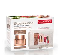 CLARINS Extra-Firming Jour Crème Riche Fermeté Anti-Rides Peau Sèches Estuche // Precio, Comprar n/a 50 ml + Crema de Noche 15 ml + Total Eye Lift 3 ml + Double Serum Foundation M1W 0,9 ml + Lip Comfo