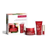 Clarins Juego de regalo súper restaurador | Hidratante antienvejecimiento para piel madura debilitada por cambios hormonales | Repone, ilumina y densifica la piel | Levanta y suaviza | Se dirige a