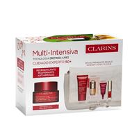Clarins Multi-Intensive Día Piel Muy Seca Estuche | Comprar n/a 50 ml + Crema de Noche 15 ml + Total Eye Lift 3 ml + Double Serum Foundation M1W 0,9 ml + Lip Comfort Oil 08 1,4 ml + Neceser