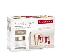 Clarins Nutri-Lumière SPF15 Estuche | Paco Perfumerías n/a 50 ml + Crema de Noche 15 ml + Total Eye Lift 3 ml + Double Serum Foundation M1W 0,9 ml + Lip Comfort Oil 08 1,4 ml + Neceser