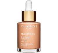 Clarins Skin Illusion Base de maquillaje líquida hidratante Piel desnuda 30mL 107 Beige