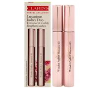 Clarins wonder perfect 4d black mascara duo set 2x 8ml wonder perfect